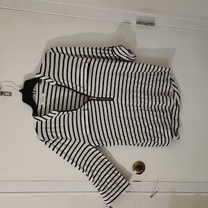 Calvin Klein - Black/White Striped 1/4 sleeves